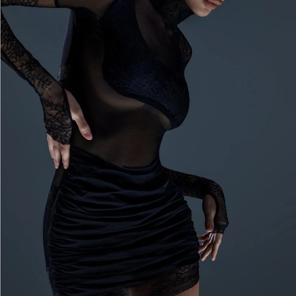 DVNT Dress Mini Long Sleeve black
